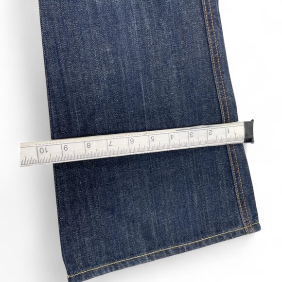 7 For All Mankind Flare Size 29 USA Made Denim Jeans 30 x 32 NEW Dead Stock VTG - Picture 10 of 15
